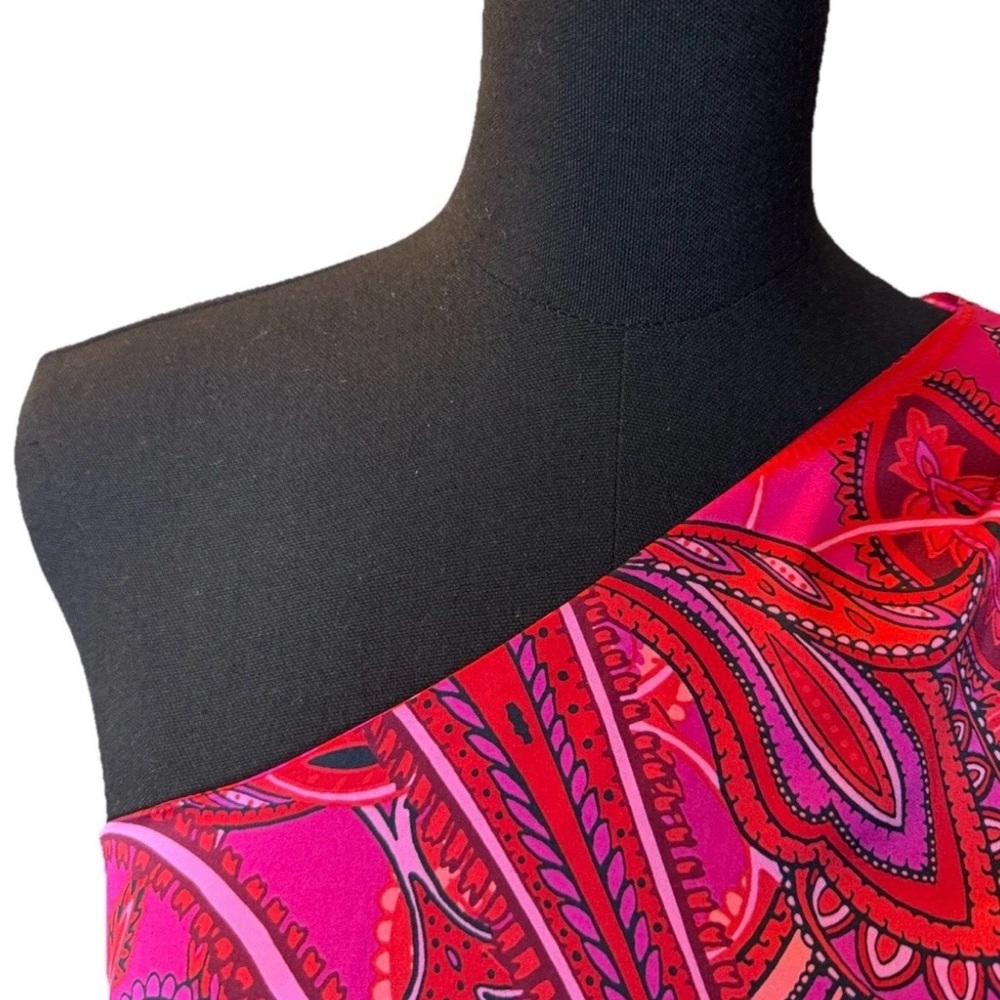 I.N.C. Women’s Multicolor Blouse, One Sleeve, Bare Shoulder, Size Small, NWT - Picture 5 of 13